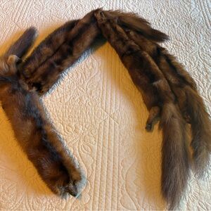 Vintage 5 Pelt Mink Scarf